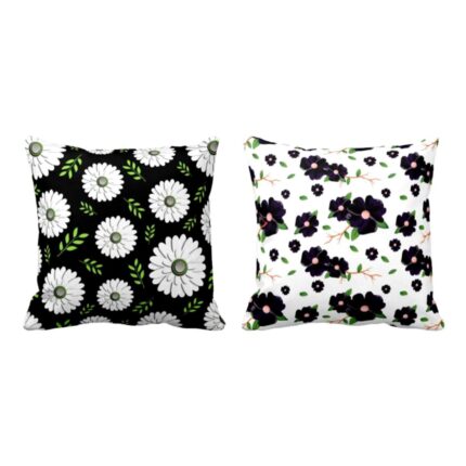 Splendid Wonderful Floral Flowers Printed Cushion Covers Set of 2