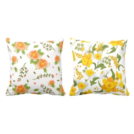 Stunning Cute Floral Flowers Printed Cushion Covers Set of 2
