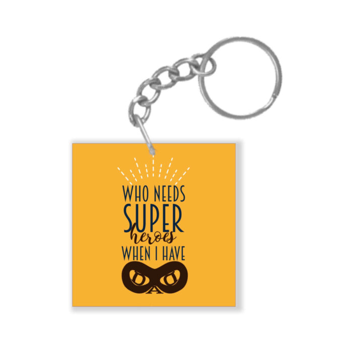 Super Hero Dad Keychain