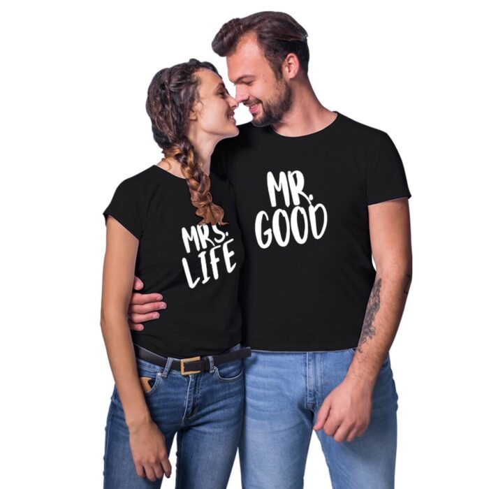 Mr Good Mrs Life Couple T-shirt