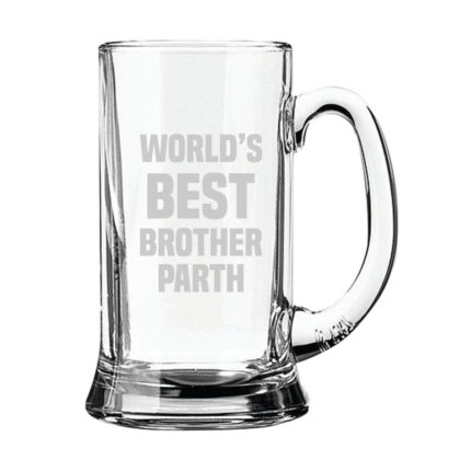 Engraved Personalized Worlds Best Brother Beer Mug