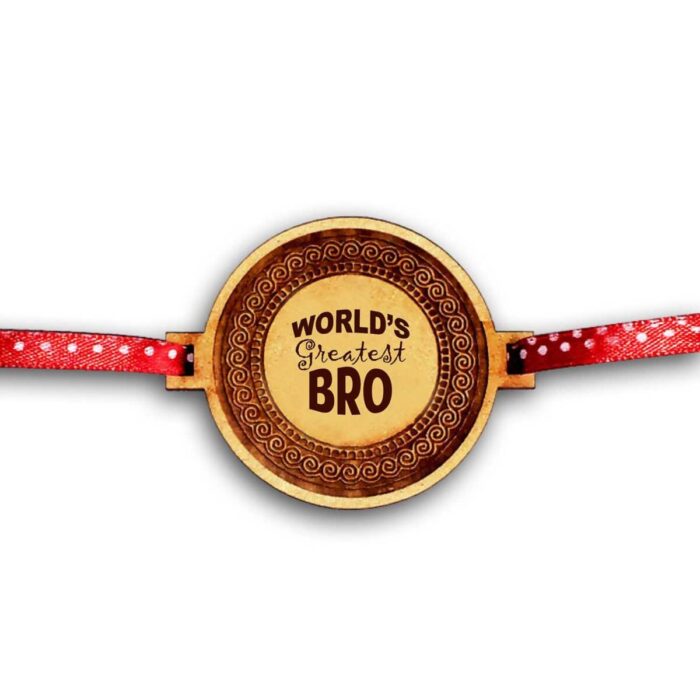 Engraved Worlds Greatest Bro Rakhi for Brother