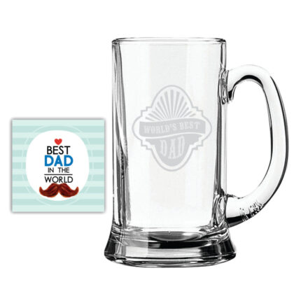 Worlds Best Dad Engraved Beer Mug
