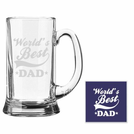 Engraved World's Best Dad Beer Mug