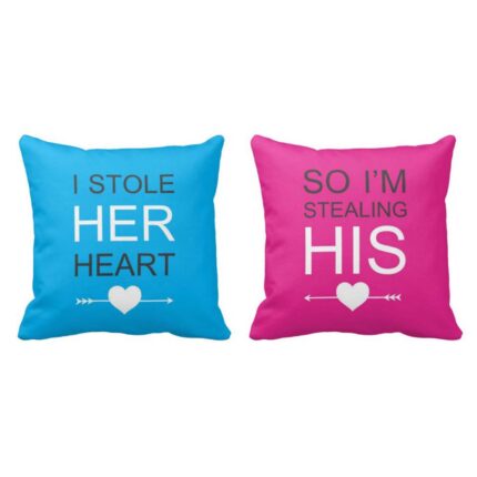 You Stole My Heart Couple Cushion Covers