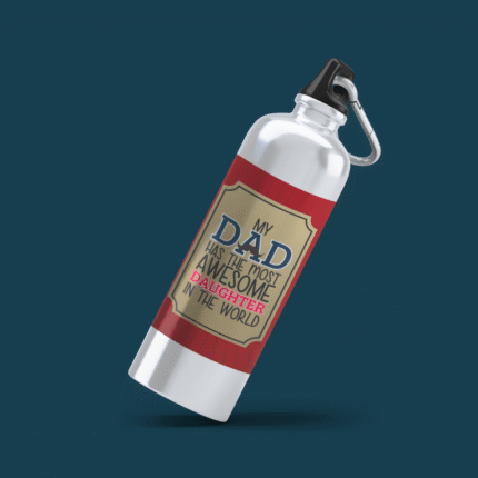 My Dad Has The Most Awesome Daughter in The World Sipper Water Bottle for Dad Stainless Steel - Gym, Office