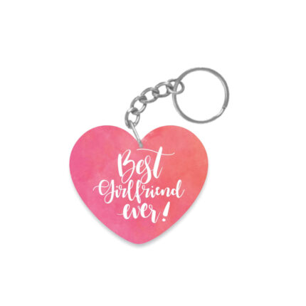 Best Girlfriend Ever Wooden Keychain