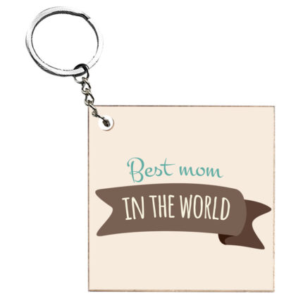 Best Mom Badge Keychain
