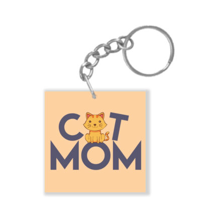 Cat Mom Keychain