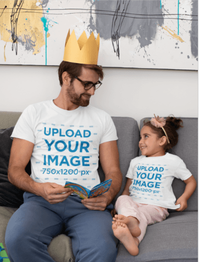 custom father and child tshirt