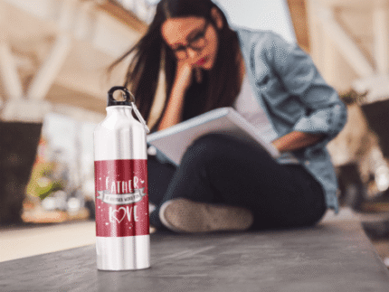 Father is Another Word for Love Sipper Water Bottle for Dad Stainless Steel - Gym, Office