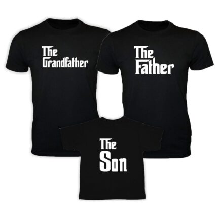 The Grandfather The Father The Son Family T-Shirts Set of 3