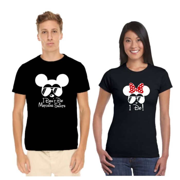 Mickey Minnie I Don't Do Couple T-shirt