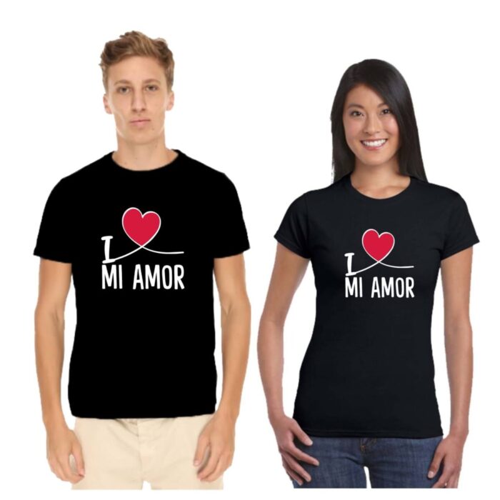 I Love Mi Amor Couple T-shirt