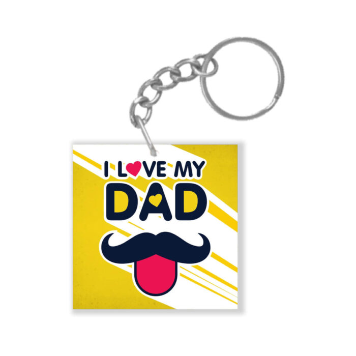 I Love My Dad Keychain