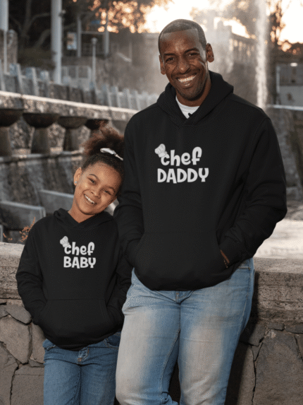 Chef Dad Baby Family Sweatshirt Hoodies for Men and Kid