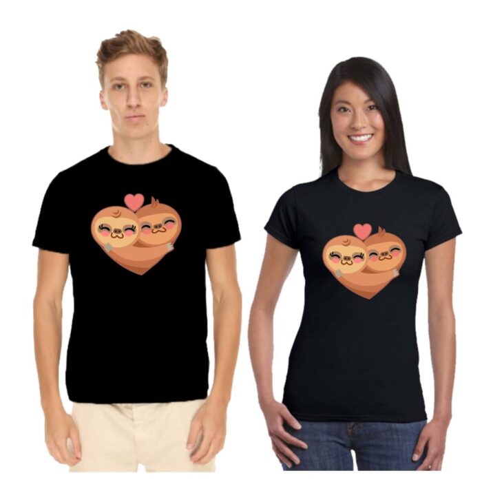 Monkey Love Couple T-shirt