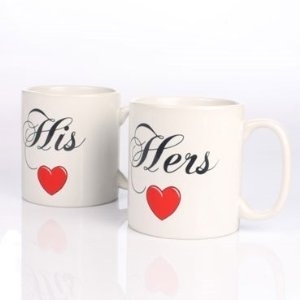 Personalized Romantic His and Hers Couple Mugs