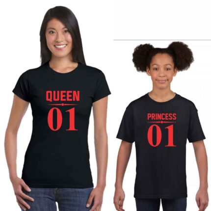 No. 1 Princess Queen Mom And Daughter Tshirts
