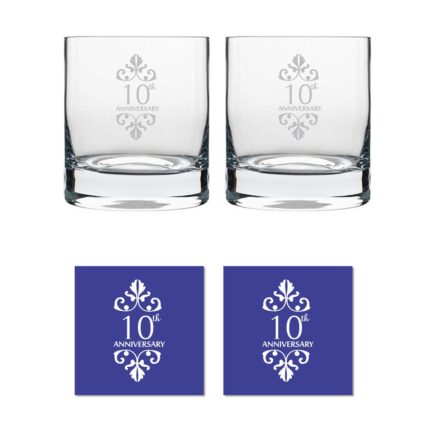 10th Anniversary Whiskey Glasses