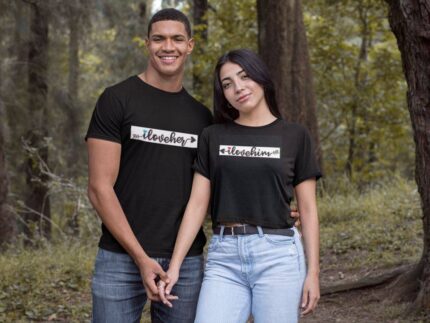 I Love Him Her Couple T-shirt
