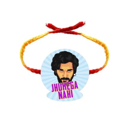 Acrylic Rakhi for Brother Printed Jhukega Nahi|Raskhabandhan
