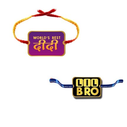 Printed Acrylic Kids Rakhi Set of 2 for Brother and Sister|Raskhabandhan Special