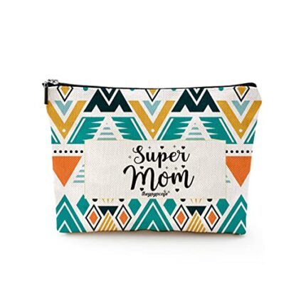 Cosmetic Bag for Super Mom, Travel Makeup Pouch
