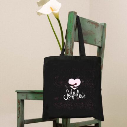Printed Cotton Black Tote Bag|Multipurpose bag|Lightweight