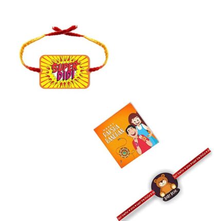 Printed Acrylic Kids Rakhi Set of 2 for Brother and Sister|Raskhabandhan Special