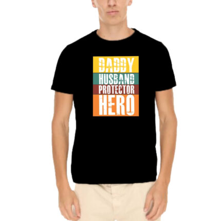 Daddy Husband Protector Hero Mens T-shirt