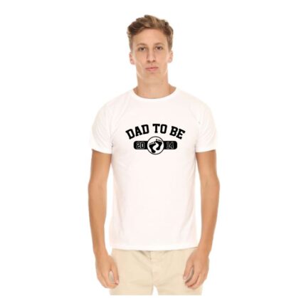Personalized Dad To be T-shirt- White-Front