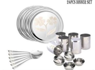 24 Pcs Flower Design Dinner Set