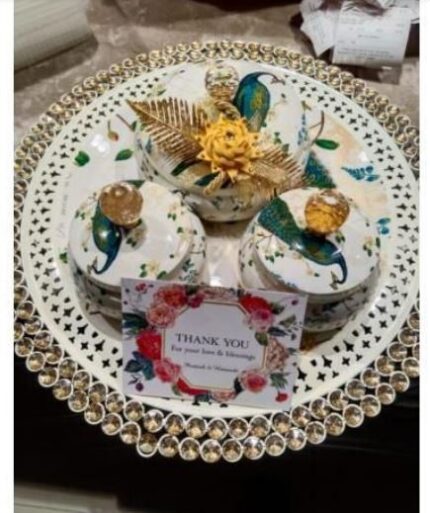 MARBLE FINISH DRY FRUIT PLATTER