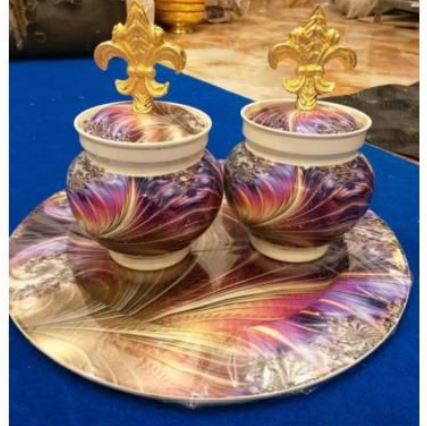 MARBLE FINISH ARTISTIC DRY FRUIT PLATTER