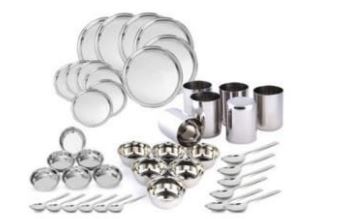 Stainless Steel Dinner Set of 42 Pcs