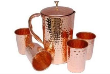 PURE COPPER HAMMERED LEMON SET