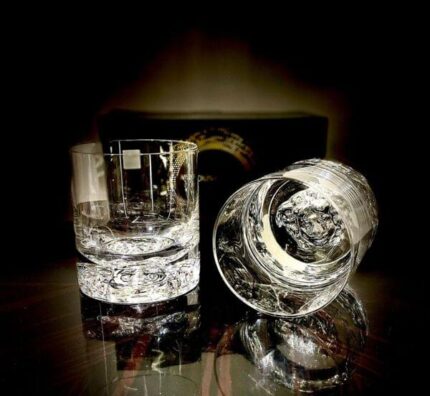Medusa Silver DOF Glass 380ml Set of 2
