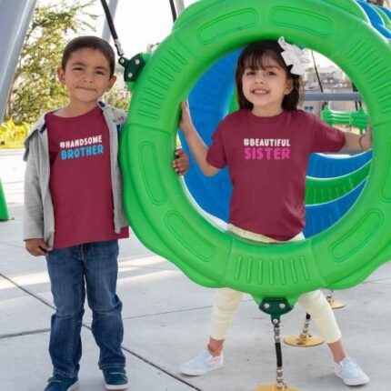 Handsome Brother Beautiful Sister Printed T-Shirt