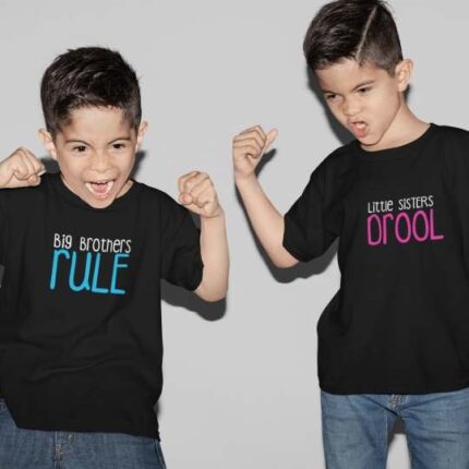 Rule and Drool Big Little Brother's Printed cotton T-Shirts