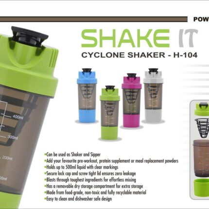 H104 – Shake it Cyclone Shaker (with supplement Basket) (500ml) –...