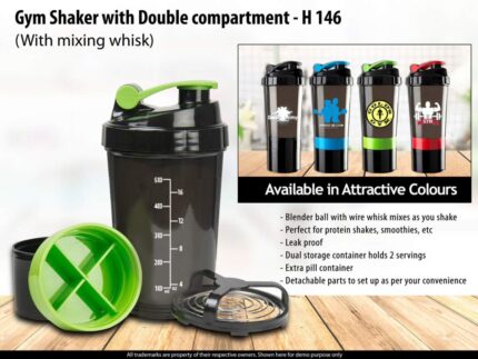 H146 – Spider shaker with Double compartment and mixing whisk –...
