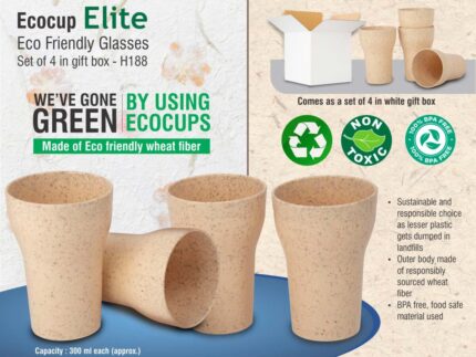 H188 – EcoCup Elite: Eco Friendly Glasses | Set of 4 in gift box –...