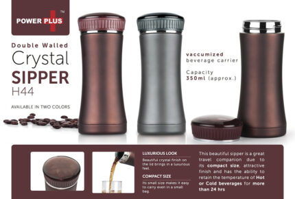 H44 – Power Plus Crystal sipper (350 ml approx) – Best corporate Gifts