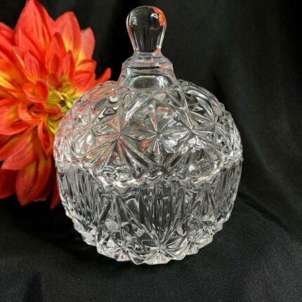 Candy Bowl Glass Serving Dish Bowl Jar with Lid