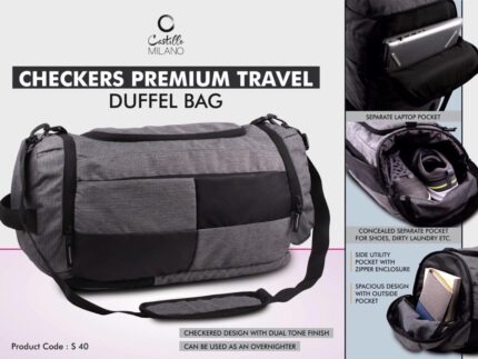S40 – Checkers Premium Travel Duffel bag | Separate Laptop...