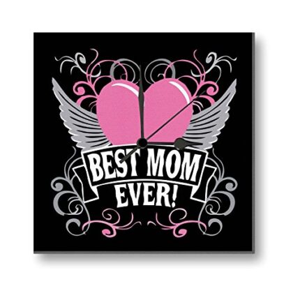 Giftsmate Best Mom Ever Wall Clock for Mom - 8x8 inches