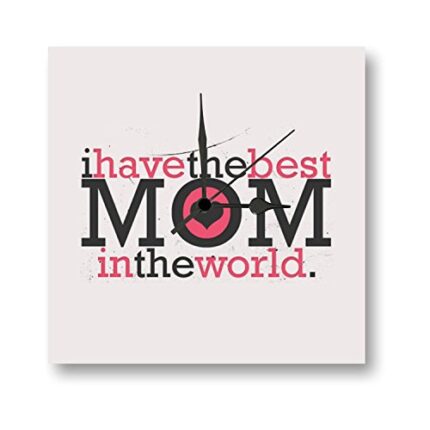 Giftsmate Best Mom in The World Wall Clock for Mom - 6x6 inches