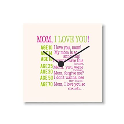 Giftsmate I Love You Mom Wall Clock for Mom