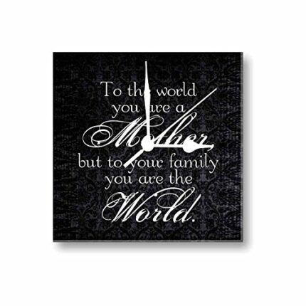Giftsmate My Mom My World Wall Clock for Mom - 6x6 inches